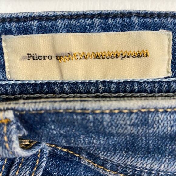 Pilcro Anthropologie Hyphen Straight Leg Distressed Jeans Size 26 - Picture 6 of 9